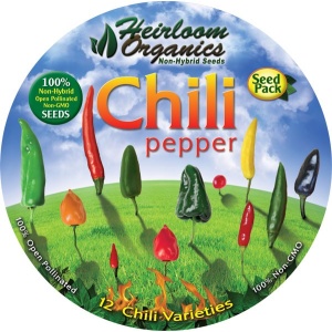 Heirloom Organics Chili Pepper Variety Seed Pack-667