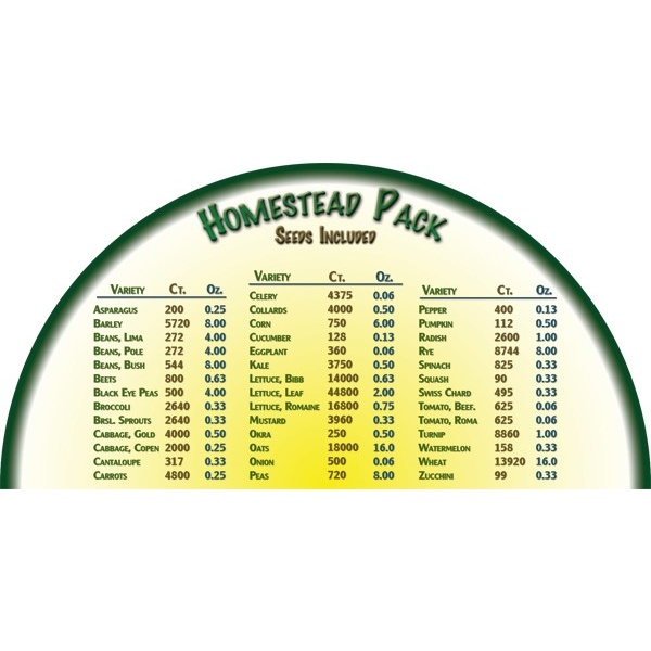 Heirloom Organics Homestead Seed Pack-655