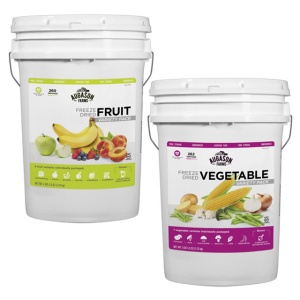 Freeze Dried Fruit and Vegetable Pack - Two 6 Gallon Pails-0