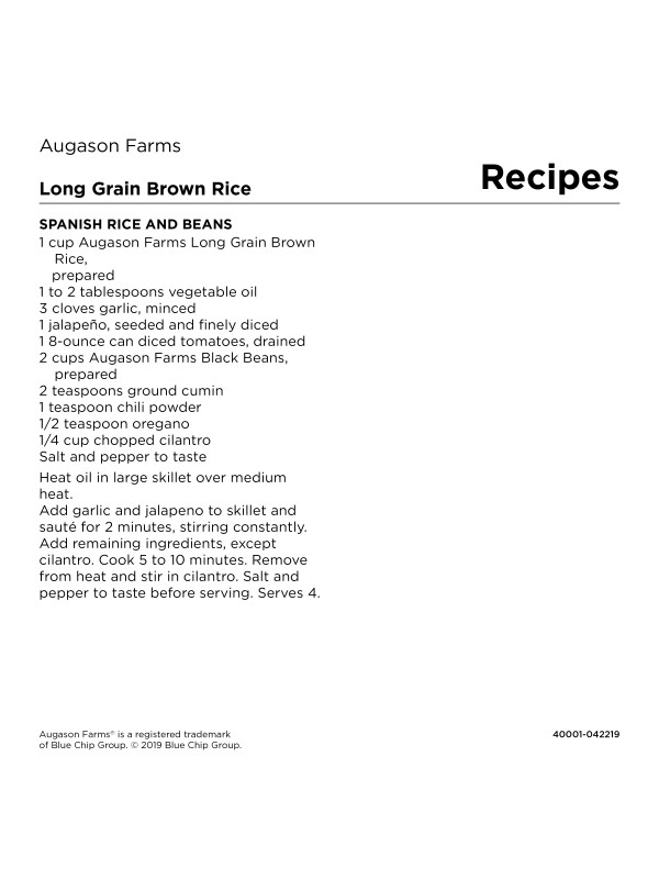 A recipe for Augason Farms Brown Rice 24lb 4 Gallon Pail - 262 Servings - (SHIPS IN 1-2 WEEKS).