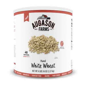 A tin of Augason Farms Hard White Wheat 78oz #10 Can - (SHIPS IN 1-2 WEEKS) on a white background.
