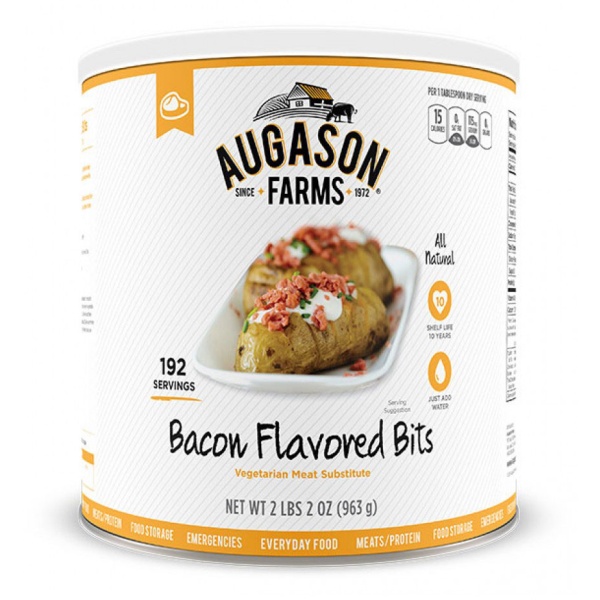 Bacon Flavored Bits Vegetarian Meat Substitute 192 Servings Can-0