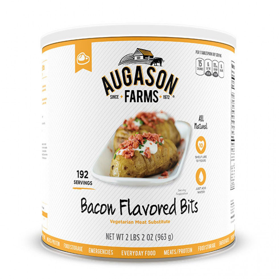 Bacon Flavored Bits Vegetarian Meat Substitute 192 Servings Can-0
