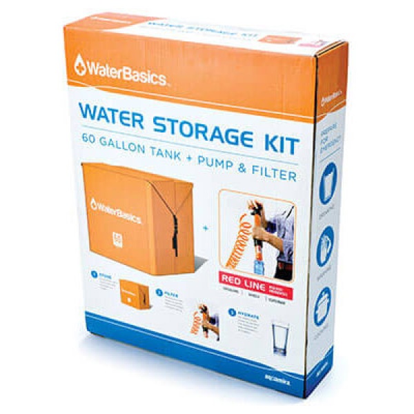 WaterBasics 60 Gallon Water Storage Kit with Filter-1760