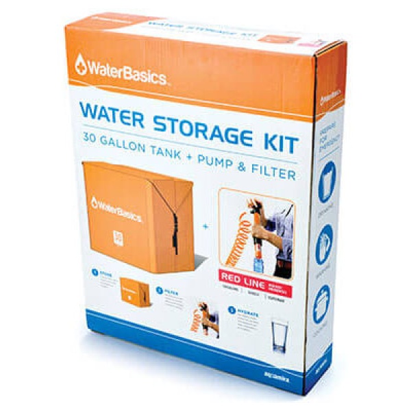 WaterBasics 30 Gallon Water Storage Kit with Filter-1758