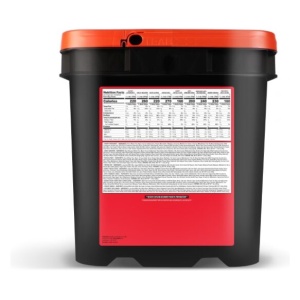 A black and orange bucket on a white background. (SHIPS IN 1-2 WEEKS)