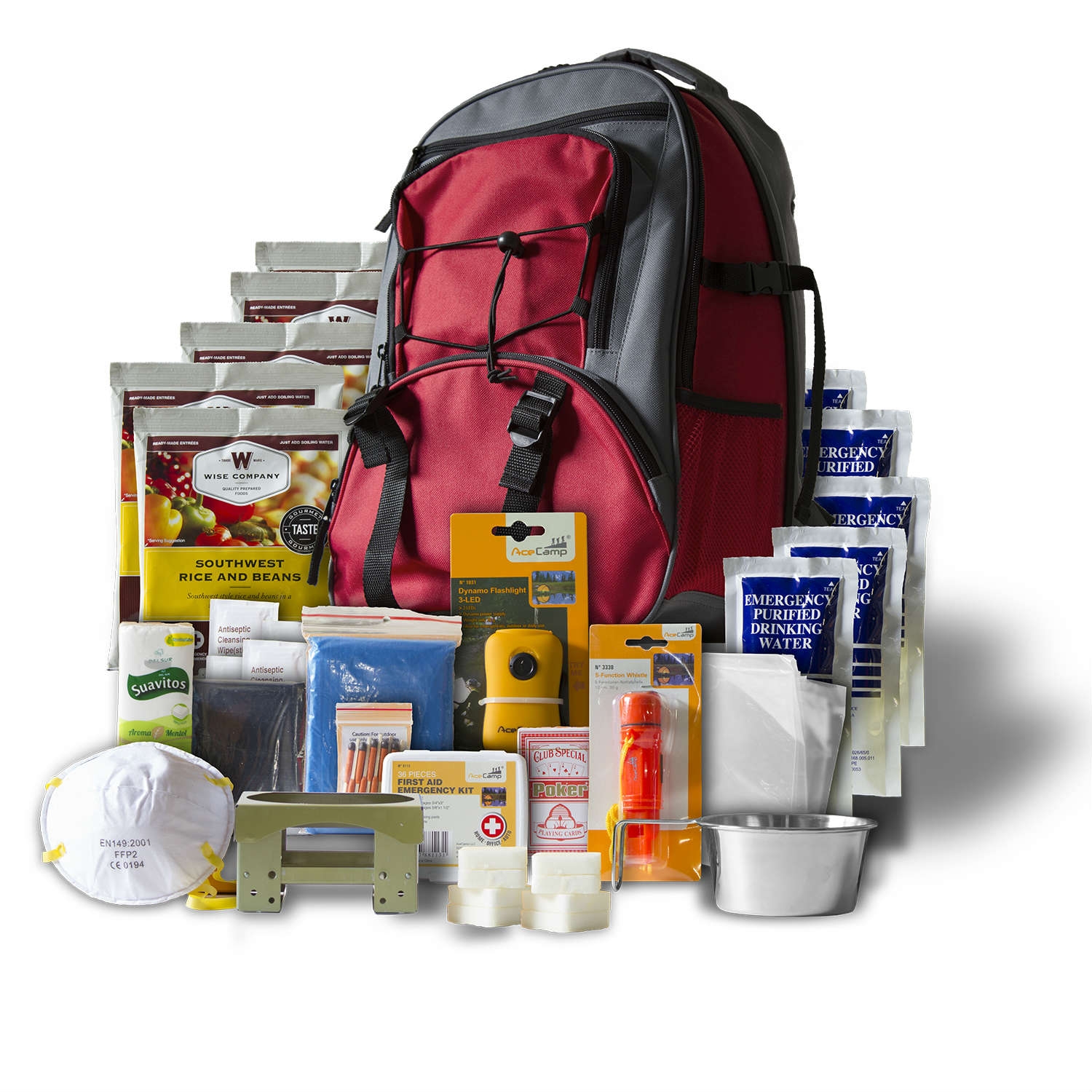 Wise Food Storage 5 Day Survival Back Pack Red-0
