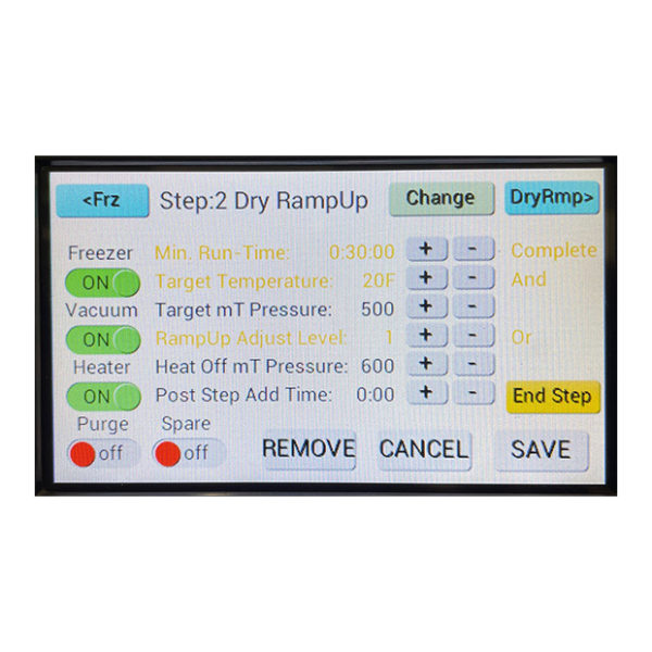 A computer screen displaying a timer for drying clothes using the Harvest Right Scientific PRO Large Freeze Dryer.