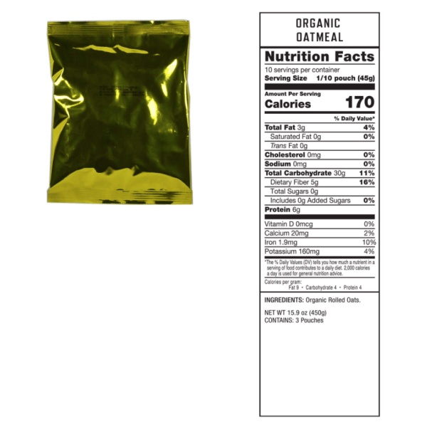 A package of *ReadyWise (formerly Wise Food Storage) Organic Emergency Freeze-Dried Food - 90 Servings (SHIPS IN 1-2 WEEKS) with a label on it.