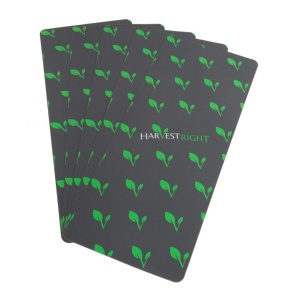 A set of cards with green leaves on them.