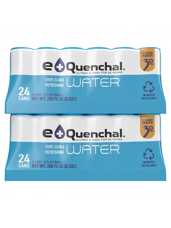 Two Cases of eQuenchal Canned Water