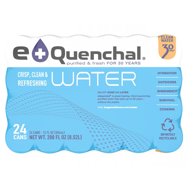 Augason Farms eQuenchal Canned Water, 24 oz.