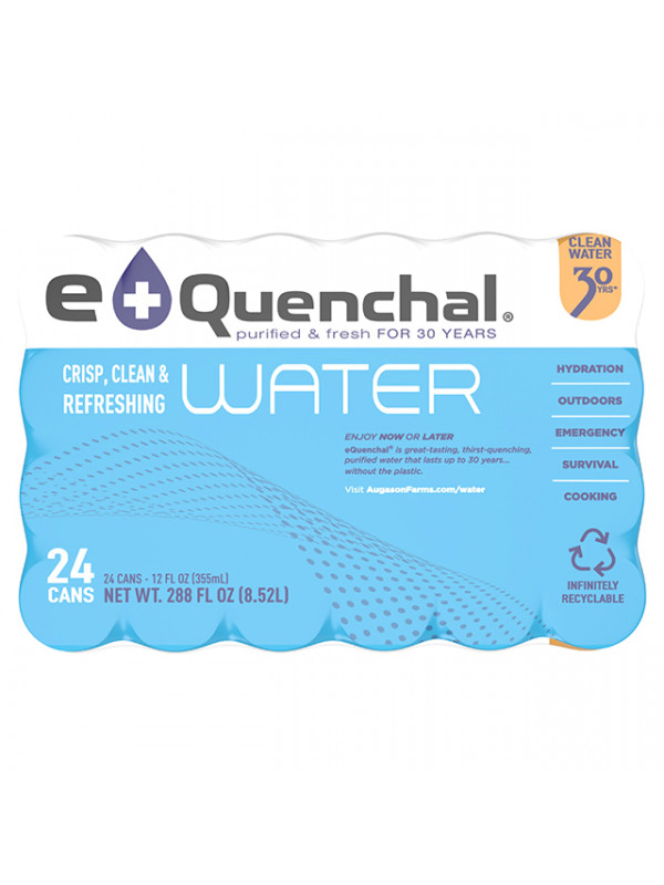 Augason Farms eQuenchal Canned Water, 24 oz.