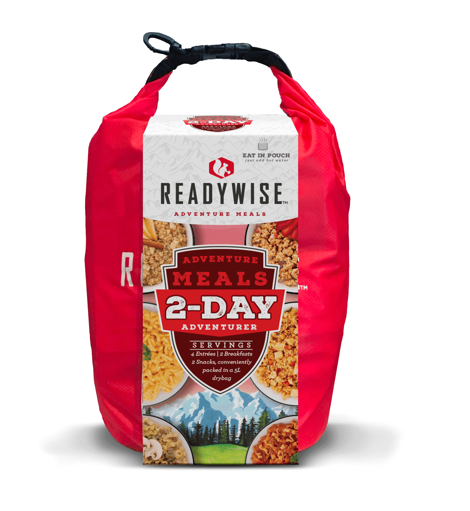 A bag of ReadyWise (formerly Wise Food Storage) 2 Day Adventure Bag (SHIPS IN 1-2 WEEKS) meals.