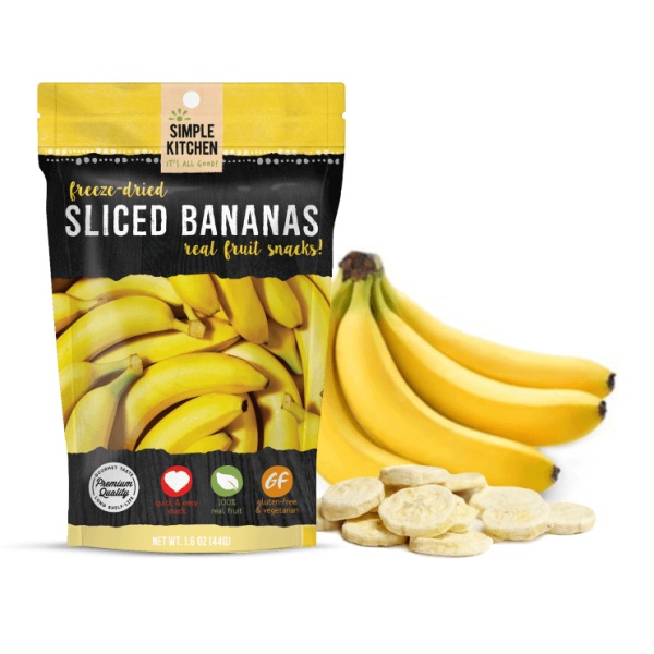 Sliced ReadyWise (formerly Wise Food Storage) 2 Day Adventure Bag (SHIPS IN 1-2 WEEKS) in a bag next to bananas.