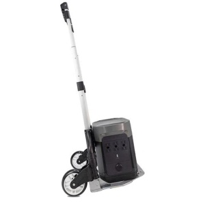 A portable electric cart with folding capability and wheels, ideal for EcoFlow and other solar generators.