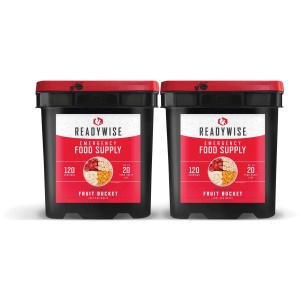Two ReadyWise (formerly Wise Food Storage) 240 Serving Freeze-Dried Fruit Buckets (SHIPS IN 1-2 WEEKS).