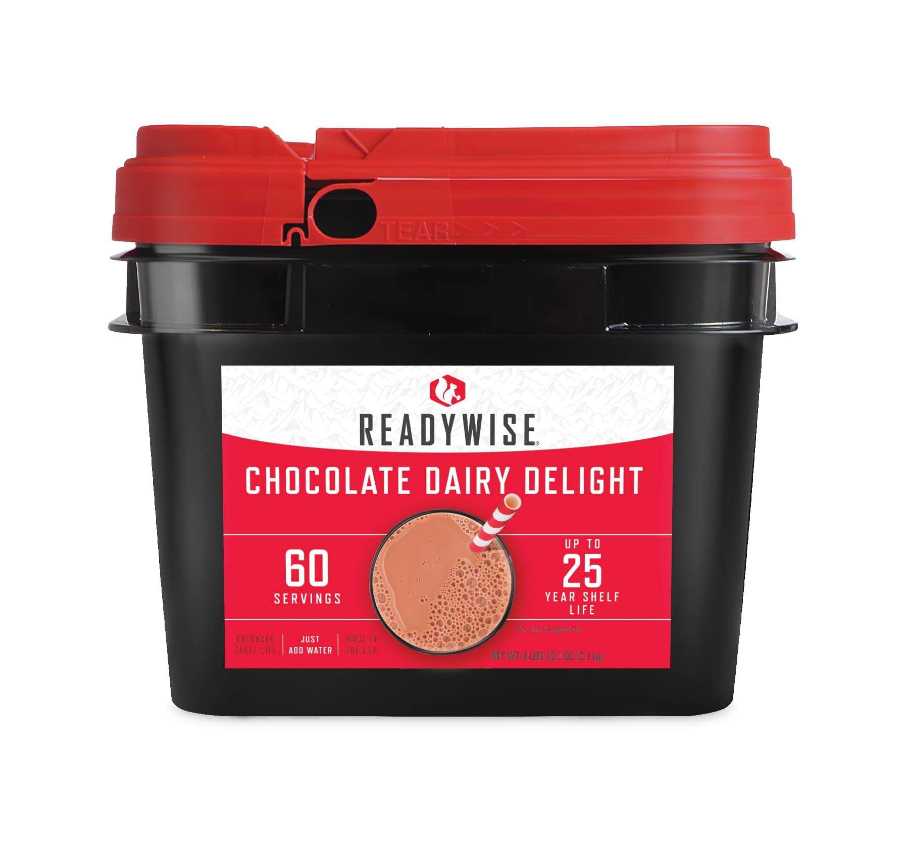 Rednoise ReadyWise (formerly Wise Food Storage) 60 Serving Chocolate Milk Bucket (SHIPS IN 1-2 WEEKS).