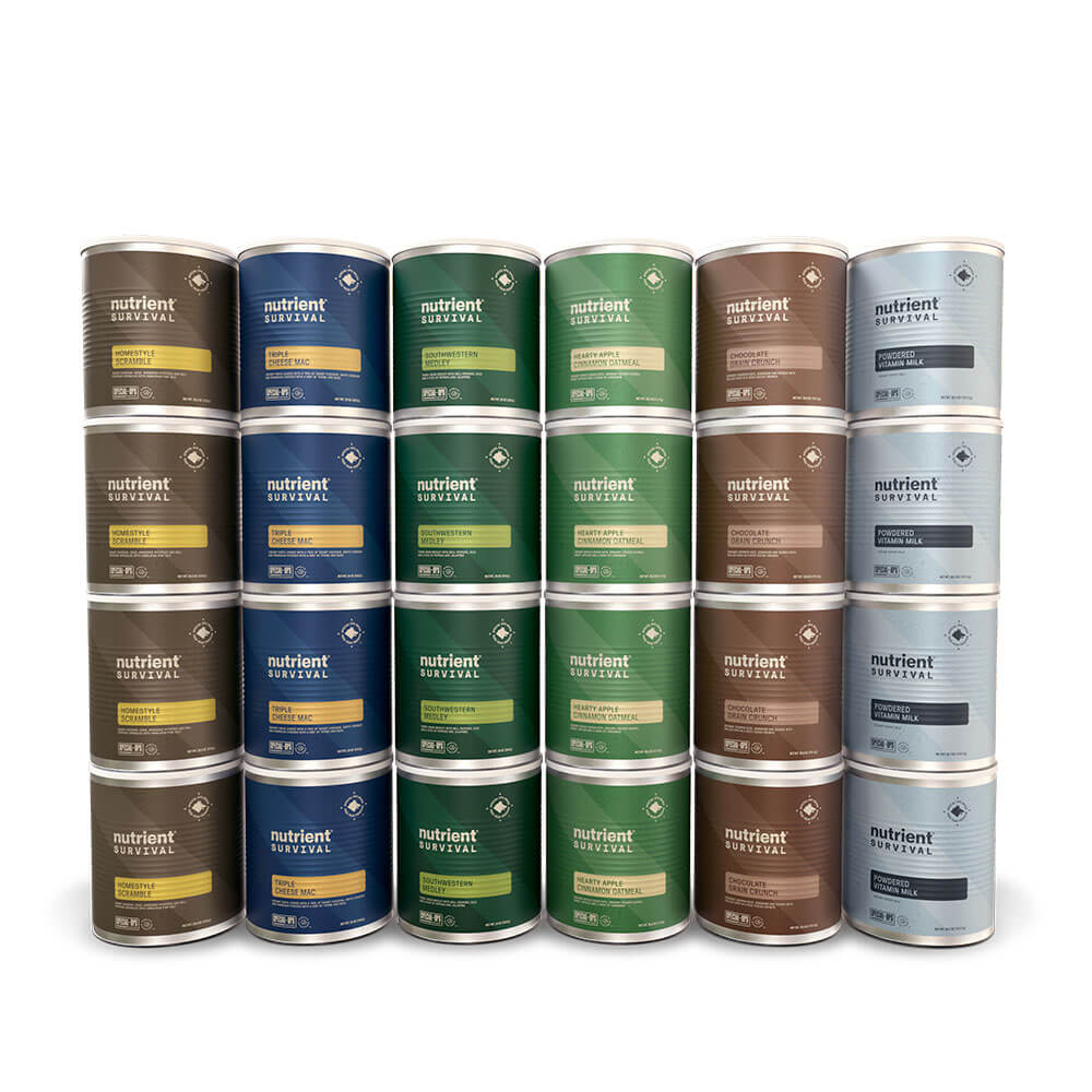 A variety of colorful paint cans.