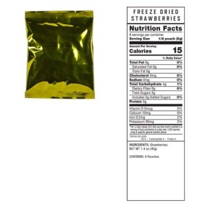 A packet of ReadyWise (formerly Wise Food Storage) 1440 Serving Freeze-Dried Fruit Bundle (SHIPS IN 1-2 WEEKS) with a label on it.
