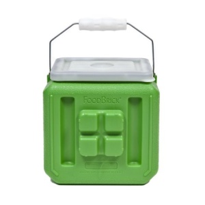 A Half FoodBrick Green by Waterbrick - (SHIPS IN 1-4 WEEKS) ice box with a handle on it.