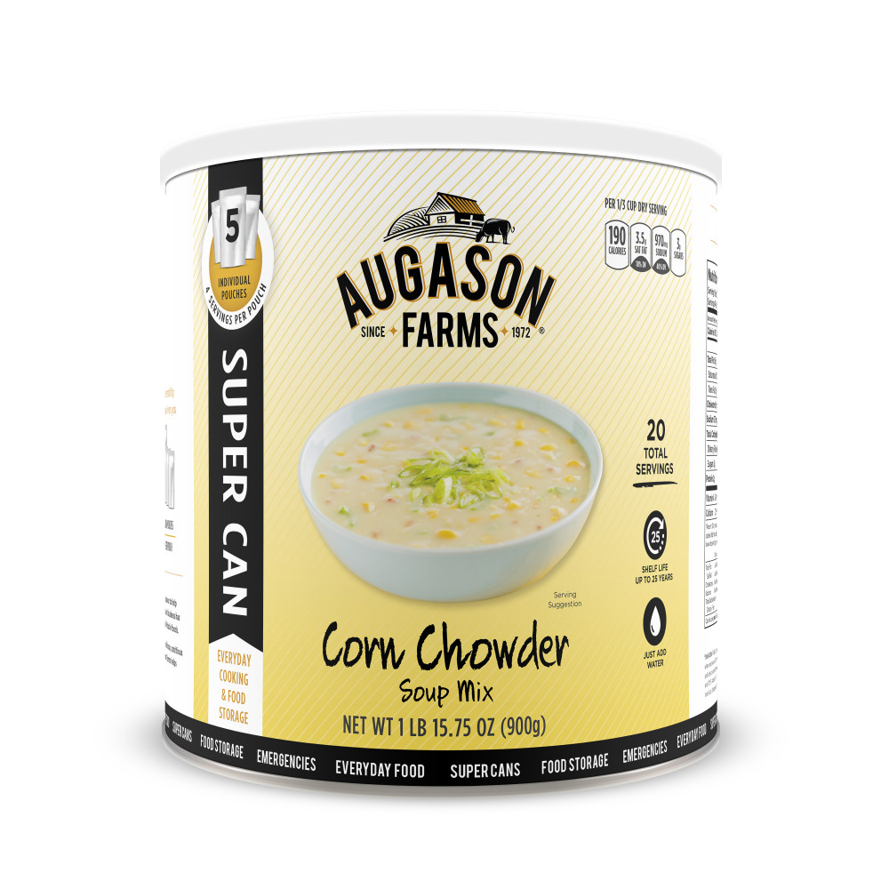 Augason Farms Corn Chowder Soup #10 Can - 20 Servings - (SHIPS IN 1-2 WEEKS).