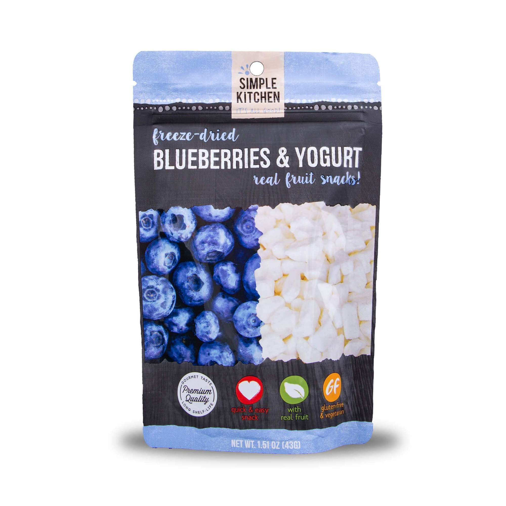 A ReadyWise (formerly Wise Food Storage) Freeze-Dried Blueberries and Yogurt - 6 Pack - (SHIPS IN 1-2 WEEKS).