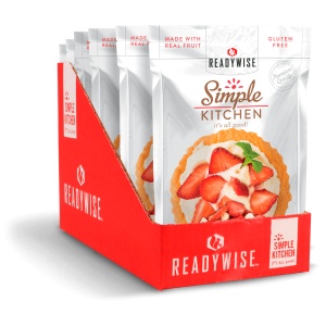 A box of ReadyWise (formerly Wise Food Storage) Simple Kitchen Strawberry Yogurt Tart - 6 Pack - (SHIPS IN 1-2 WEEKS).
