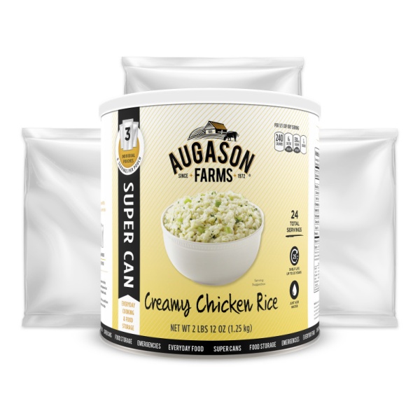 Augason Farms Creamy Chicken-Flavored Rice Super #10 Can - 24 Servings - (SHIPS IN 1-2 WEEKS)