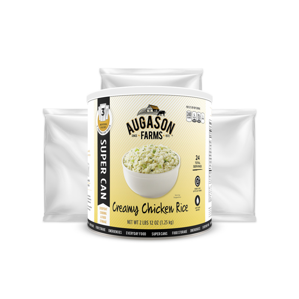 Augason Farms Creamy Chicken-Flavored Rice Super #10 Can - 24 Servings - (SHIPS IN 1-2 WEEKS)