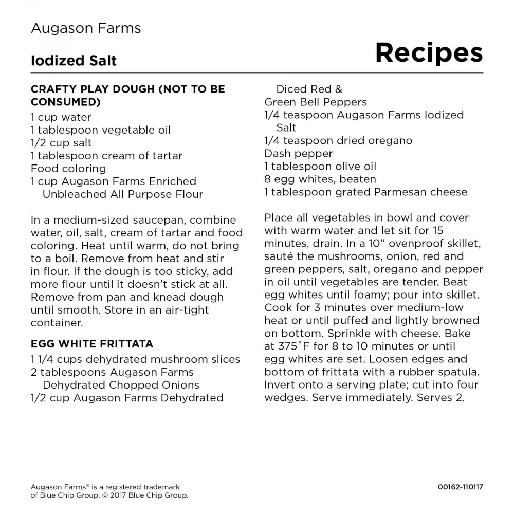 A recipe for an Augason Farms Iodized Salt 4 Gallon Pail - 11,491 Servings - (SHIPS IN 1-2 WEEKS) for a recipe for an Augason Farms Iodized Salt 4 Gallon Pail - 11,491 Servings - (SHIPS IN 1-2 WEEKS) for a recipe for an Augason Farms Iodized Salt 4 Gallon Pail - 11,491 Servings - (SHIPS IN 1-2 WEEKS) for a recipe for an Augason Farms Iodized Salt 4 Gallon Pail - 11,491 Servings - (SHIPS IN 1-2 WEEKS) for a recipe.