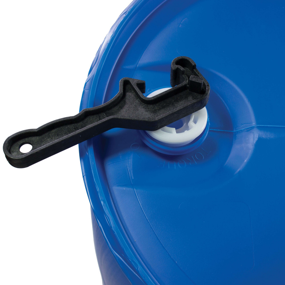 A Augason Farms Pail and Bucket Lid Opener with Bung Wrench - (SHIPS IN 1-2 WEEKS) with a black handle on it.