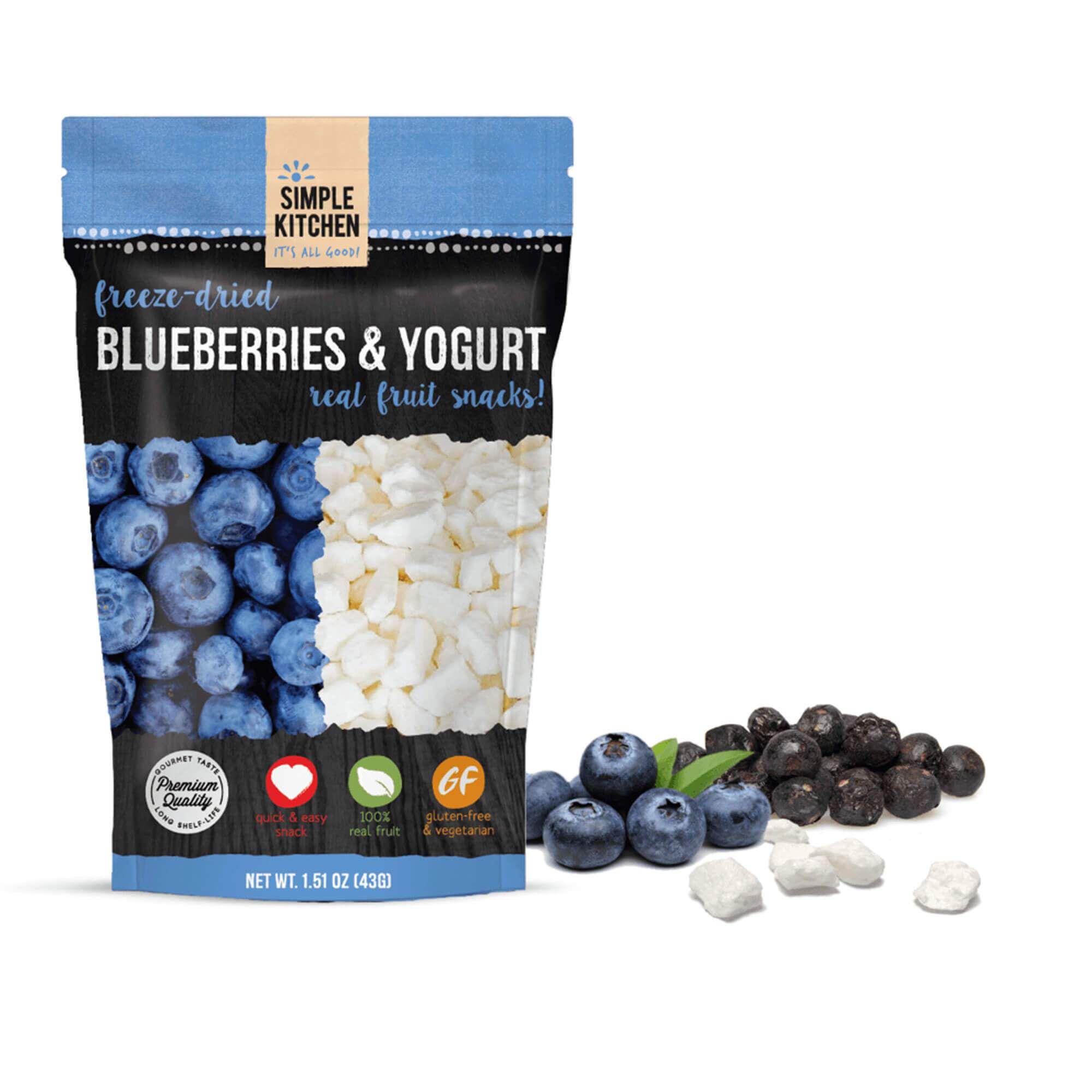 A ReadyWise (formerly Wise Food Storage) Freeze-Dried Blueberries and Yogurt - 6 Pack - (SHIPS IN 1-2 WEEKS) bag.