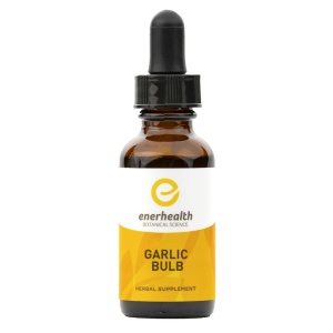 A Enerhealth Botanicals GARLIC EXTRACT - 2 oz Bottle - (SHIPS IN 1-2 WEEKS) on a white background.