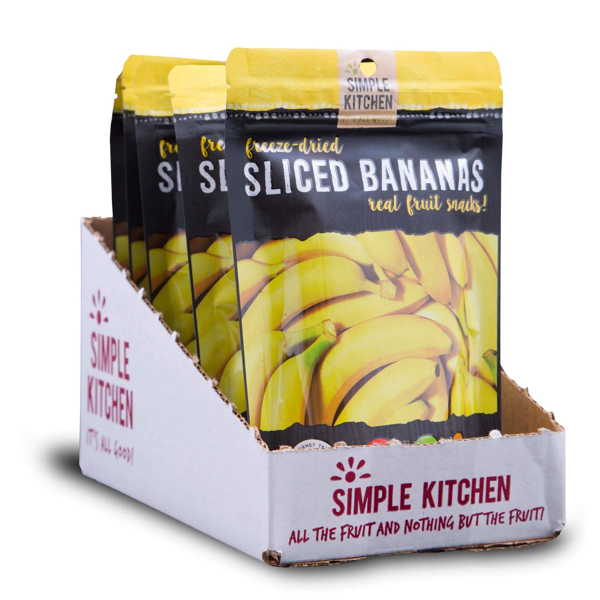 ReadyWise (formerly Wise Food Storage) Freeze-Dried Bananas in a box on a white background.