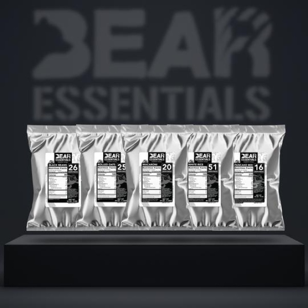 Bear Essentials Survival 15 Day Emergency Food Supply Box - 189 Servings - (SHIPS IN 1-4 WEEKS) - 5 pack.