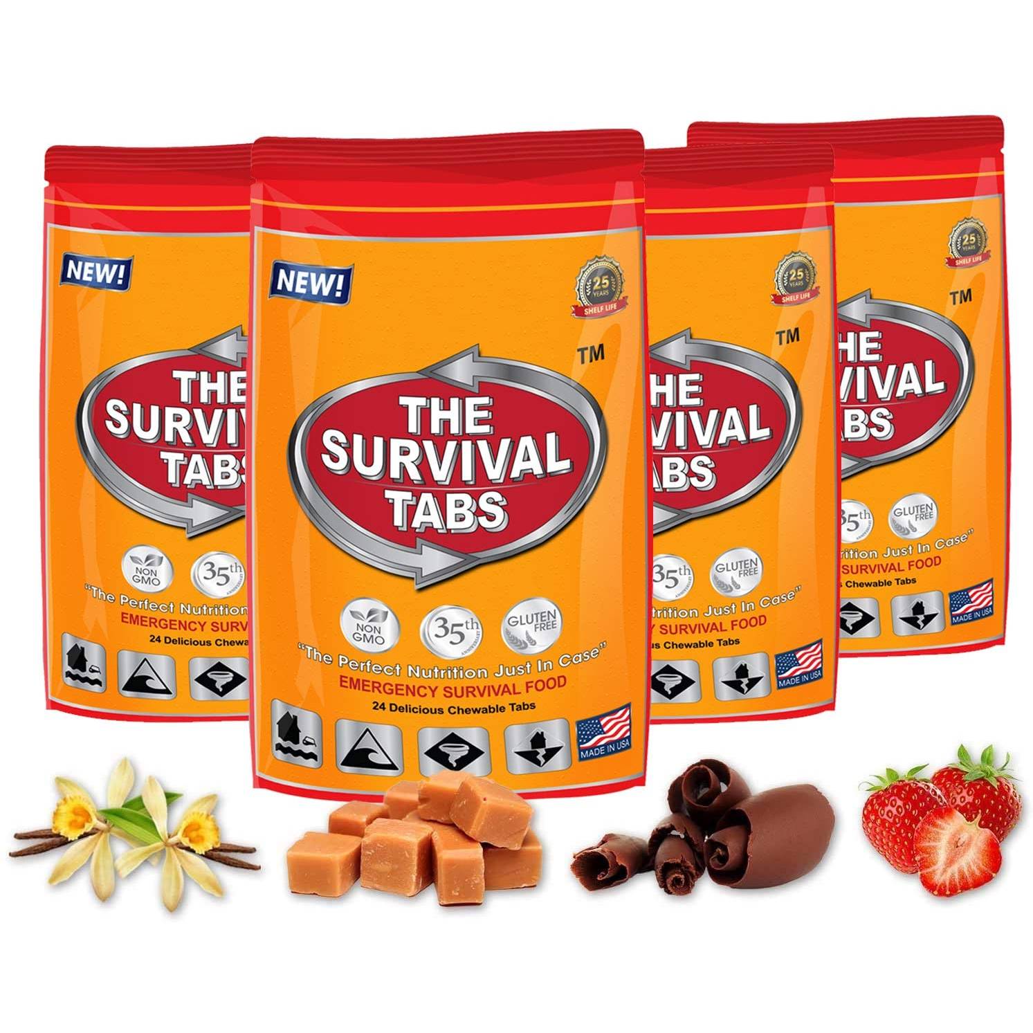 The Survival Tabs - Mixed Flavor Variety Pack - 96 Food Tablets - (SHIPS IN 1-2 WEEKS)