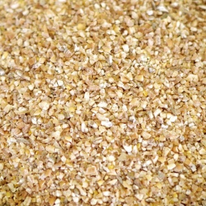 A close up of a pile of brown seeds, ideal for emergency food storage.