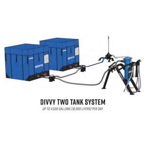 Aquamira Divvy 750 Emergency Water Filtration System, two tank system.