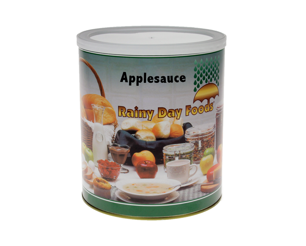 A Rainy Day Foods Dehydrated Applesauce 10 oz #2.5 Can - 10 Servings – (SHIPS IN 1-2 WEEKS) on a white background.