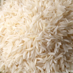 A close up of white rice in a bowl.