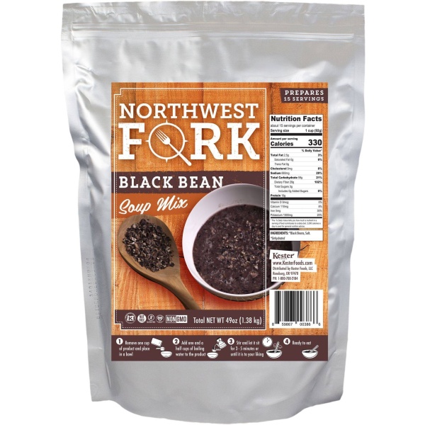 Northwest fork black bean soup mix.