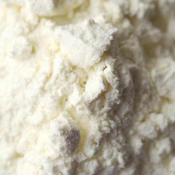 A close up of a pile of white powder.