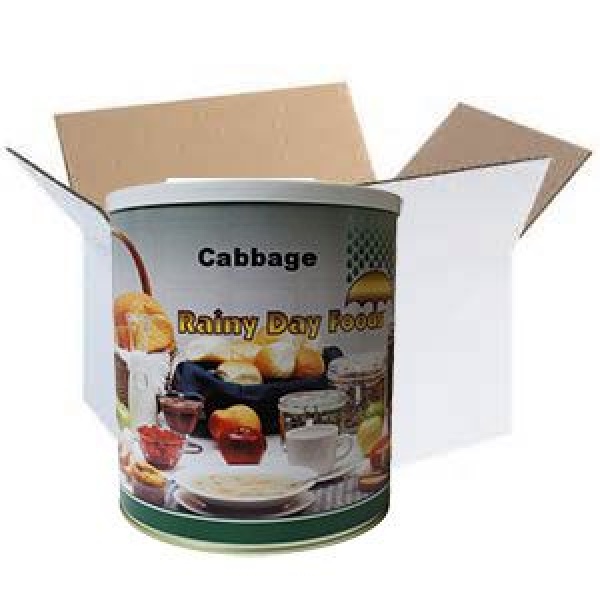 A can of cabbage in a box.