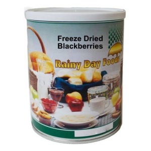 Freeze-dried blackberries in a can.