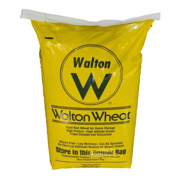 A bag of walton wheat on a white background.