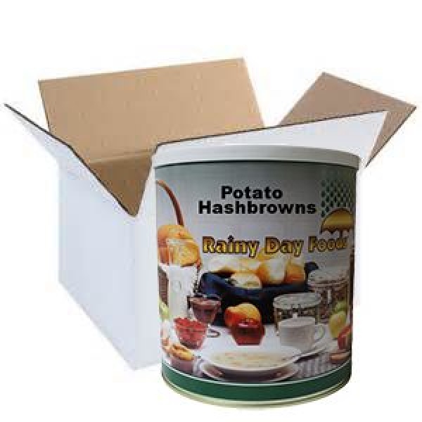 Potato hash browns in a box.