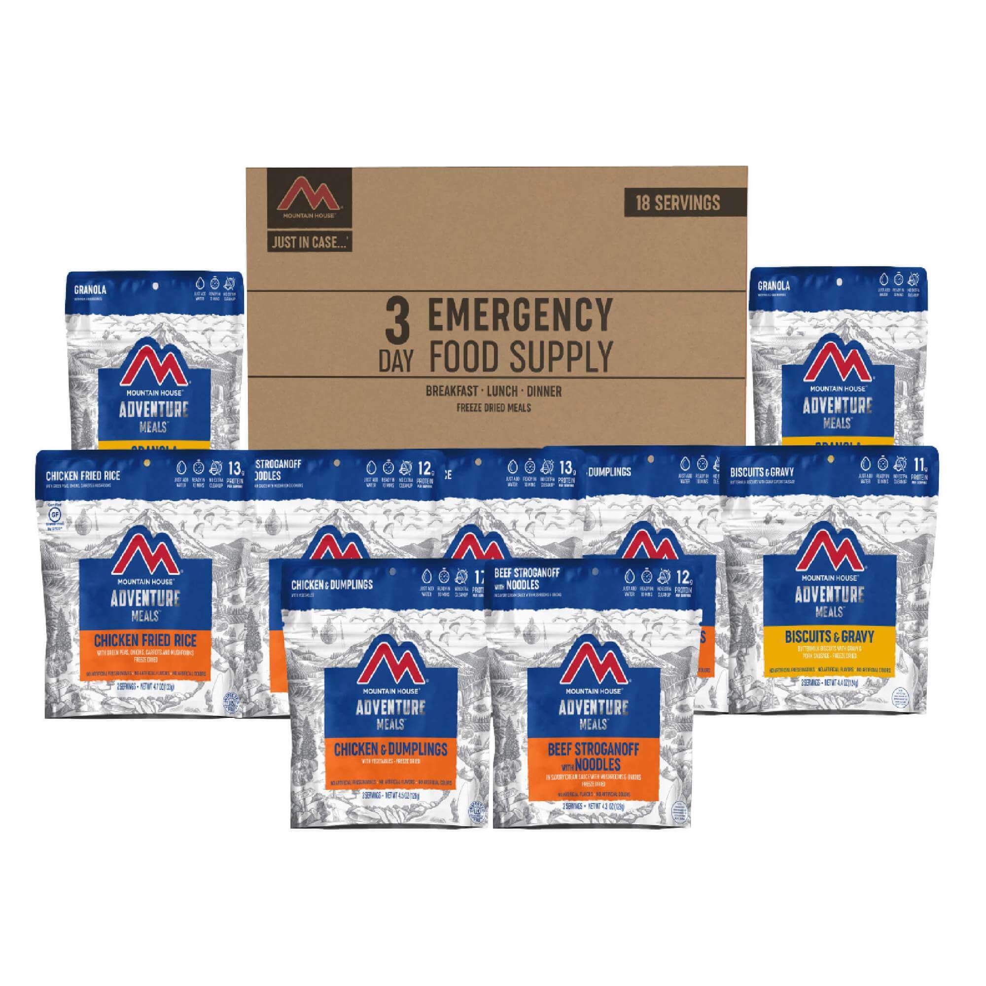 Mountain House 3 Day Emergency Kit (9 Pouches) - (SHIPS IN 1-2 WEEKS)