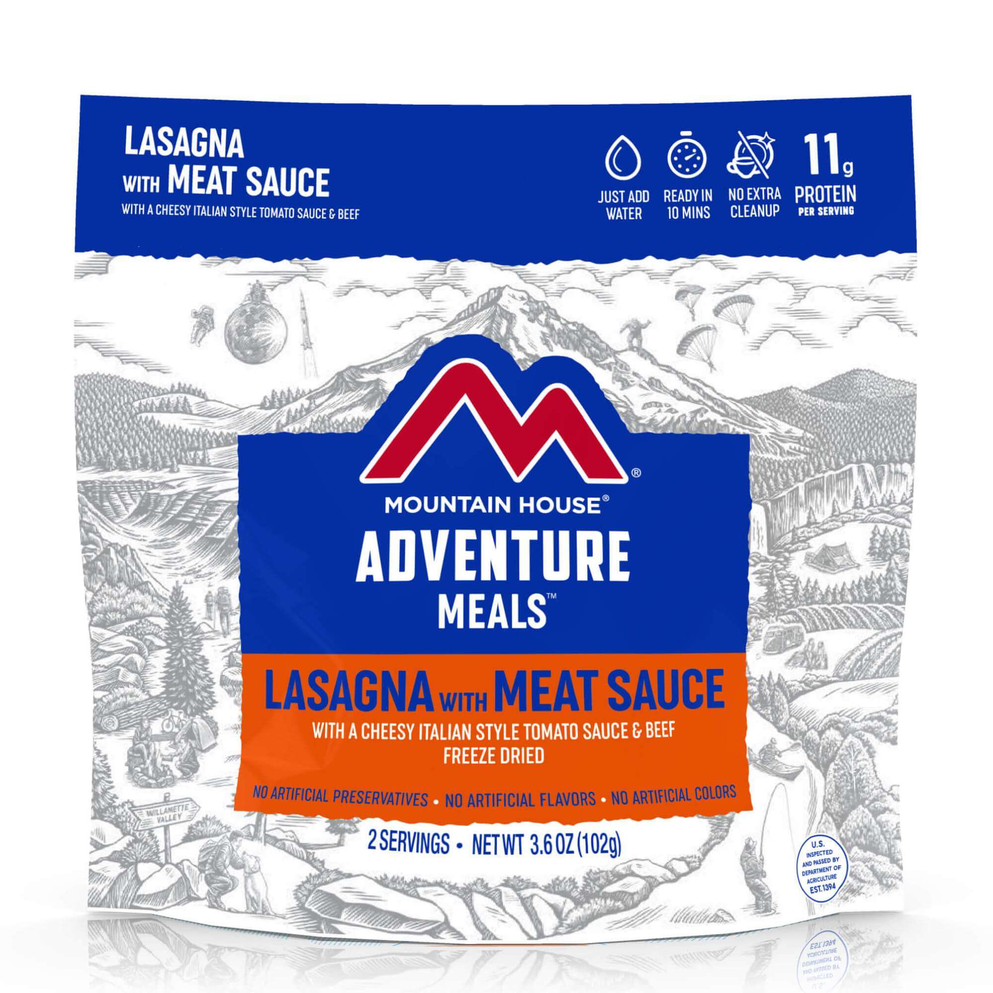 Mountain House Lasagna with Meat Sauce Pro Pack Mylar Pouch - 2 Servings - (SHIPS IN 1-2 WEEKS)