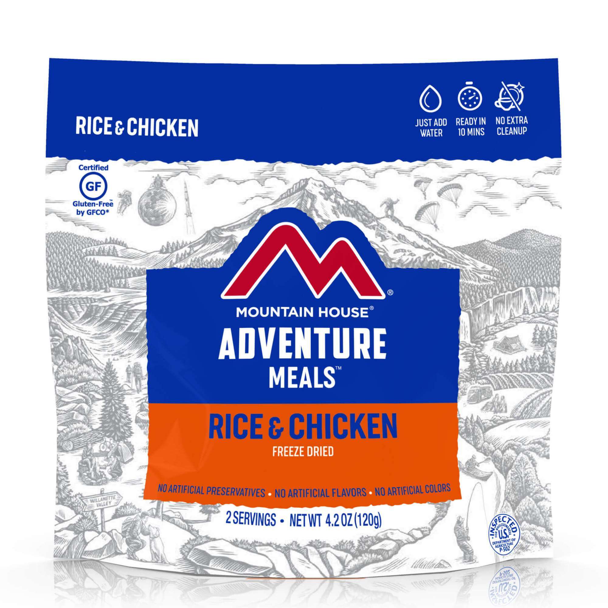 Mountain House Rice and Chicken Mylar Pouch - 2 Servings - (SHIPS IN 1-2 WEEKS)